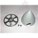 WHITE Nylon Spinner with Alloy Backplate-  2.5 inch / 63mm 