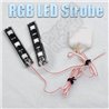 2 x 12V 5050 LED Strobe Decorative RED GREEN & BLUE  Flashing Lights