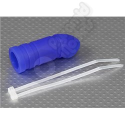 J-Shape Blue Silicone Exhaust Coupler 52x15mm