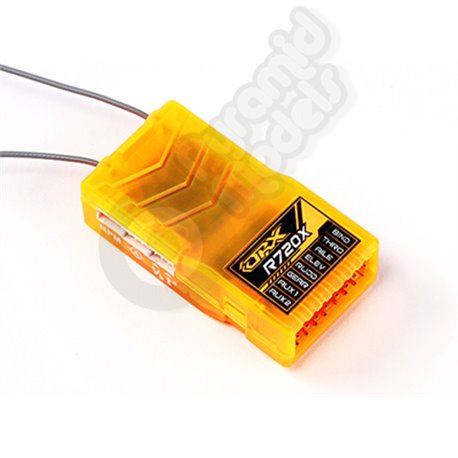 OrangeRx R720X 7Ch 2.4 GHz DSM2/DSMX Full Range Receiver w/Sat Diversity Antenna,Failsafe and CPPM