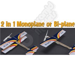 Skylark L-9 Rubber Powered Freeflight Model 2 in 1 Monoplane or Bi-plane