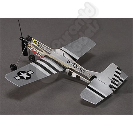 Rubber Band Powered Freeflight P-51 Mustang 288mm Span