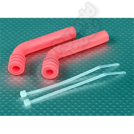 Silicone Exhaust Deflector 78x8mm (Florescent Pink)