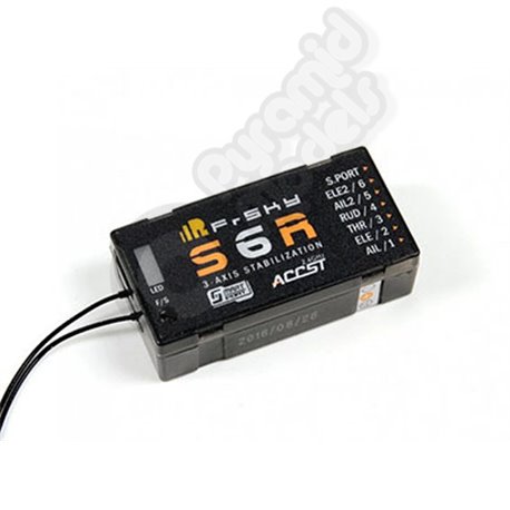 FrSky S6R 6 Channel Receiver w/ Built-In 3 Axis Gyro and Smart Port (EU) LBT Version