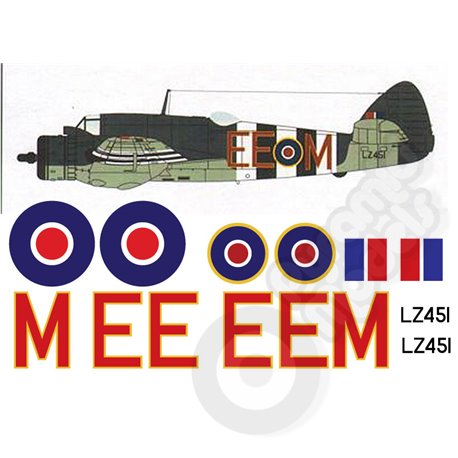 Bristol Beaufighter Scale Decal Set