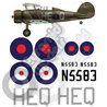 Gloster Gladiator Decal Set
