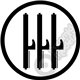 Italian Roundel - Black & White