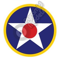 USA Roundel with yellow outline and centre dot