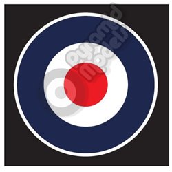 RAF - British Roundel - Type D - white outline