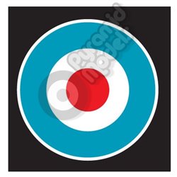 RAF - British Roundel - Type D roundel - Light blue & white outline