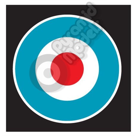RAF - British Roundel - Type D roundel - Light blue & white outline
