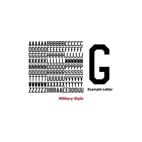 CNC Cut Vinyl LETTERS - Military