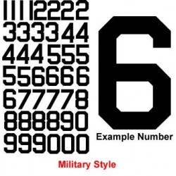 Cut Numbers - Military Style