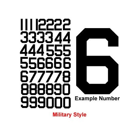 Cut Numbers - Military Style