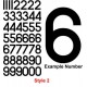 Cut Numbers - Style 2