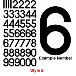 Cut Numbers - Style 2