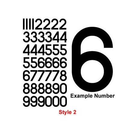 Cut Numbers - Style 2