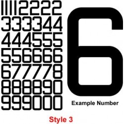 Cut Numbers - Style 3