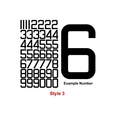 Cut Numbers - Style 3