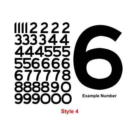 Cut Numbers - Style 4
