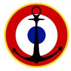 French roundels with anchor and yellow band