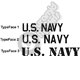 U.S NAVY - Cut vinyl lettering