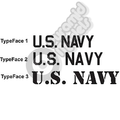 U.S NAVY - Cut vinyl lettering