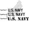 U.S NAVY - Cut vinyl lettering