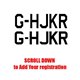 Pair of Registration Letters / Numbers