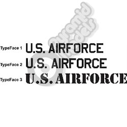U.S AIRFORCE - Cut vinyl lettering