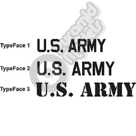 U.S. ARMY - Cut vinyl lettering