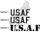 U.S.A.F - Cut vinyl lettering
