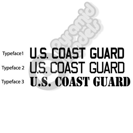 U.S. COAST GUARD  - Cut vinyl lettering
