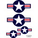 American Star & Bar Decal Set
