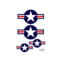 American Star & Bar Decal Set