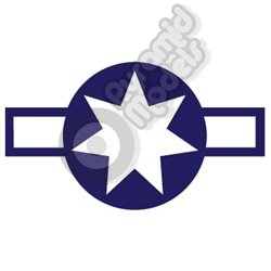 Star & Bar - Blue & White 7 point star