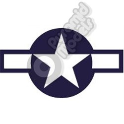 USA Star & Bar - Blue & White