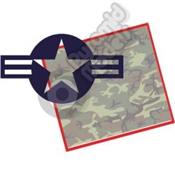 USA Star & Bar - Blue and clear