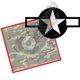 USA Star & Bar - Black and clear
