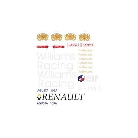 Williams_Renault_elf RothMans logo set