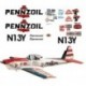 Super Chipmunk Pennzoil Decal Sets (retracts)