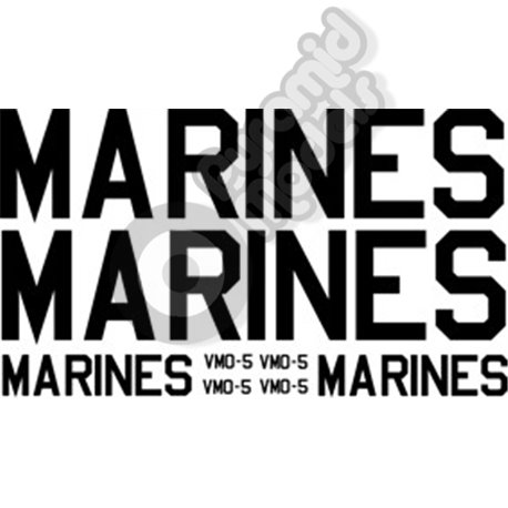 Marines cut vinyl decal set