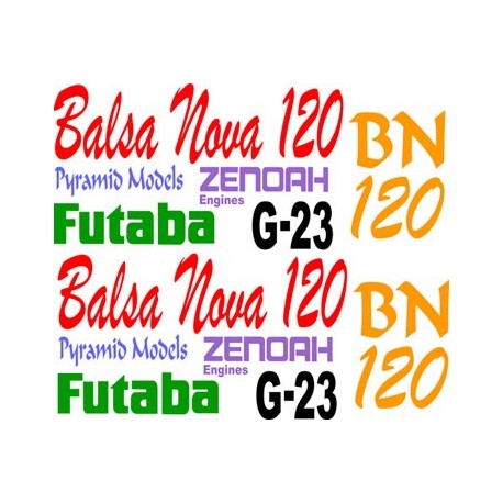 Balsa Nova 120 decal set