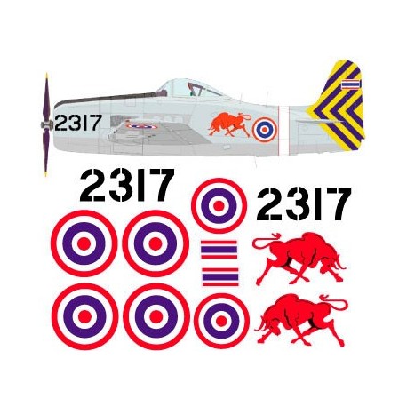 Grumman F8F-1 Bearcat Decal set