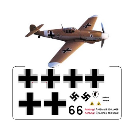 Messerschmitt Bf-109 Decals - Black 6