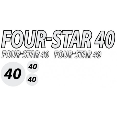 FOUR-STAR 40 Computer Cut Vinyl Decal Set