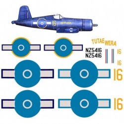 Chance Vought F4U-4 Corsair - RNZAF Markings Decal Set