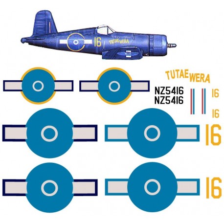 Chance Vought F4U-4 Corsair - RNZAF Markings Decal Set