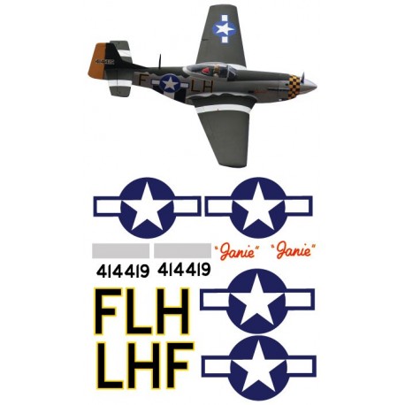 North american P51-D Decal set Janie