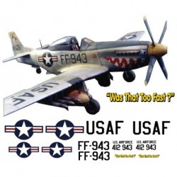 North American P51-D Mustang Decal set -  Was That Too Fast ?